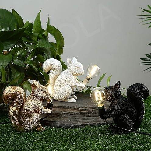 Lampe de table décorative écureuil pour chambre d'enfant