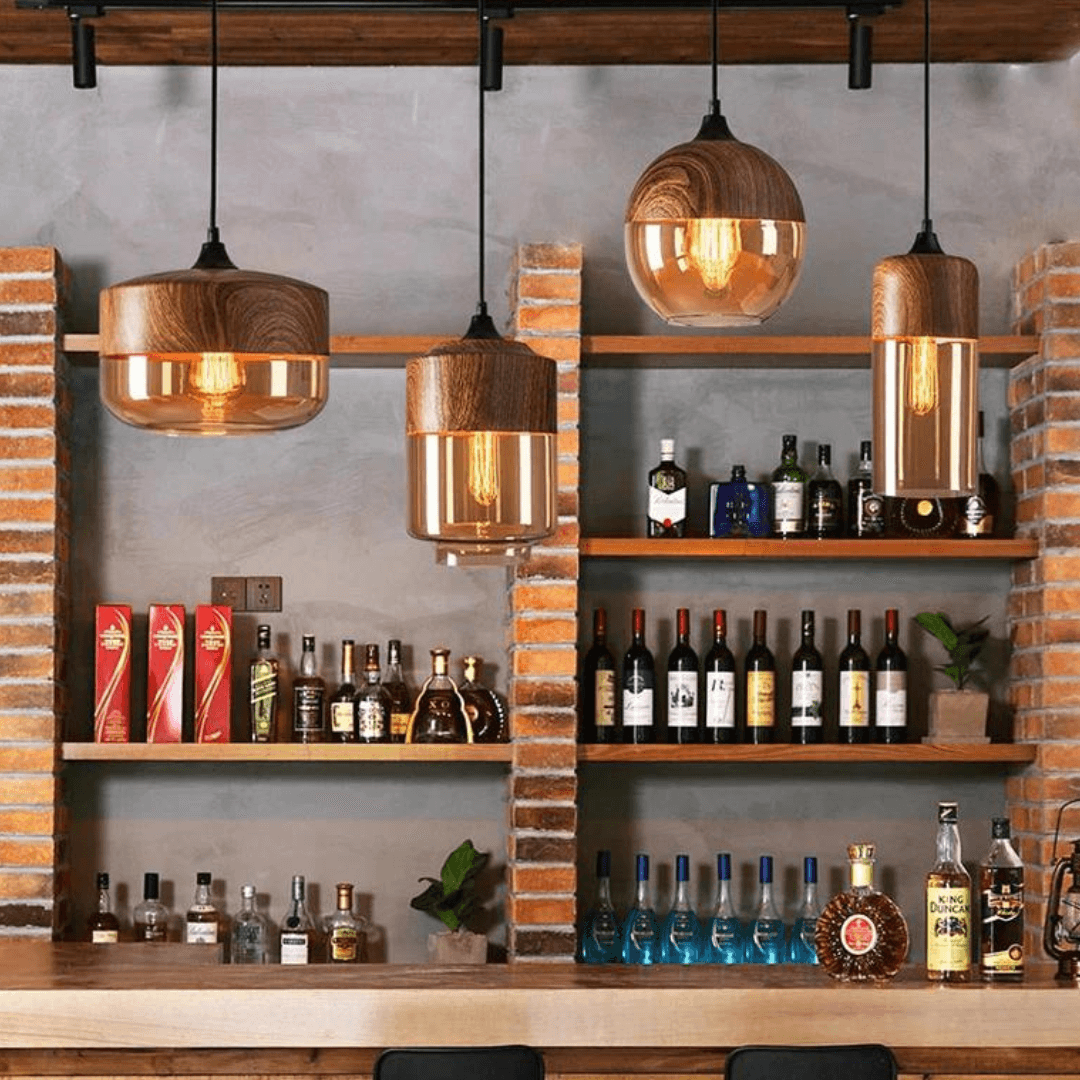 Plafonnier scandinave en bois