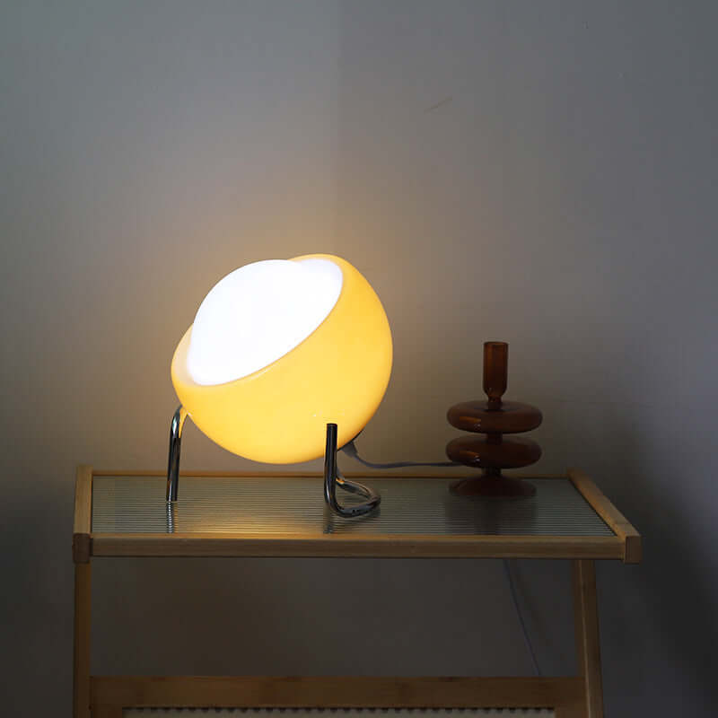 Lampe de table rétro en verre - éclairage d'ambiance