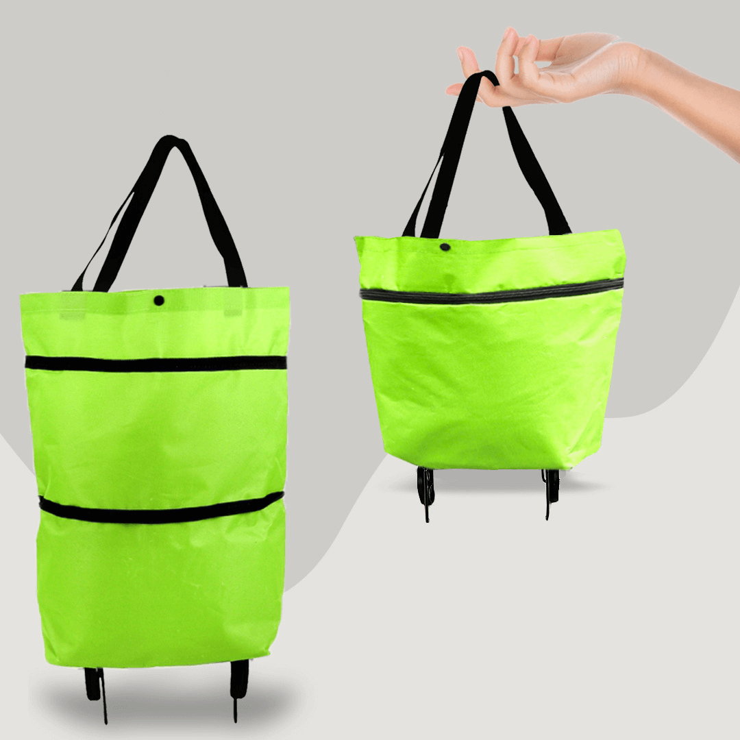 2-in-1 Einkaufstasche mit Rollen, 30 kg Tragkraft