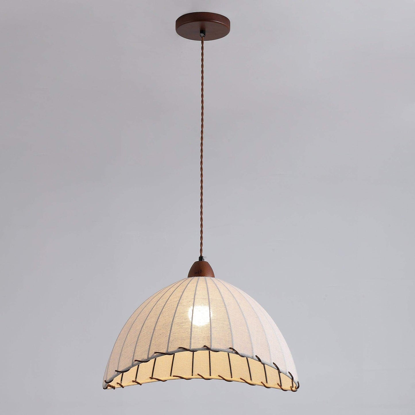 Holz & Stoff Hängeleuchte