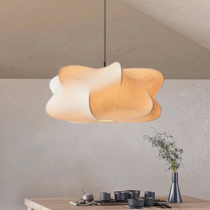 Lampe suspendue en soie japonaise