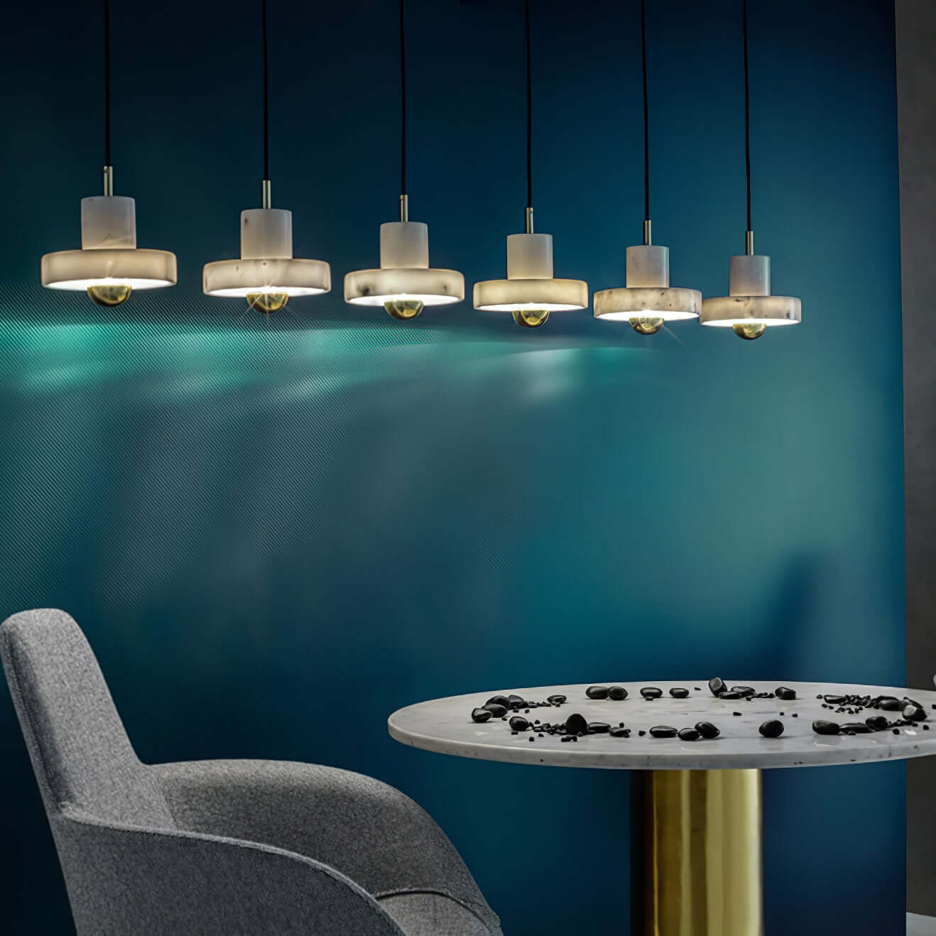 Marmor Hängeleuchte mit integrierter LED