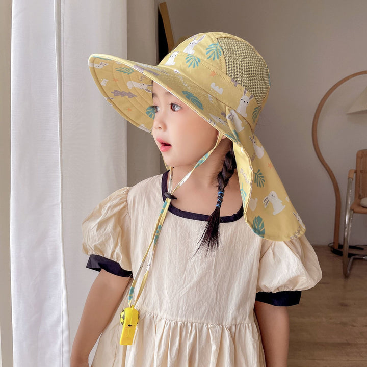Stylischer Kinder Sonnenhut - UPF 50+ Schutz & Verstellbare Kinnbänder