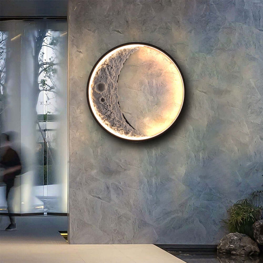 3D Mond Wandlampe Halbmond LED Leuchte