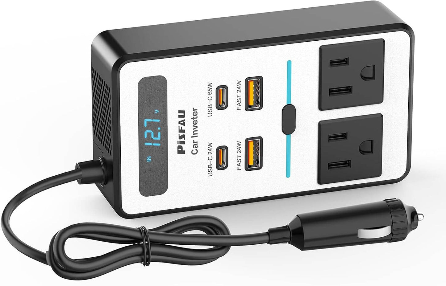 200W Auto Wechselrichter 12V auf 220V AC mit USB
