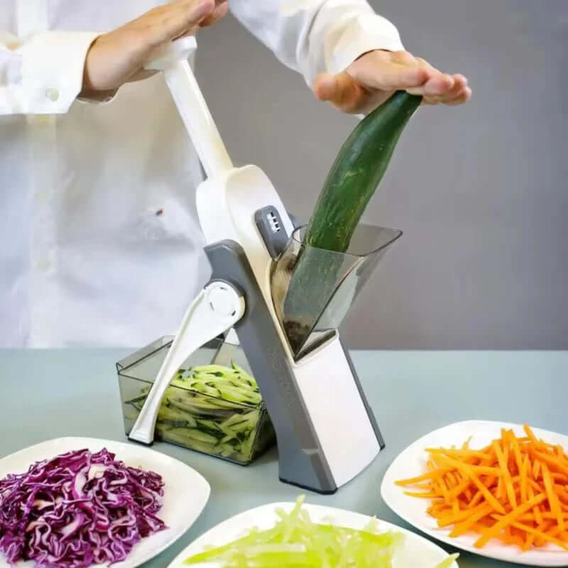 5-in-1 Gemüseschneider mit Sicherheitshalter