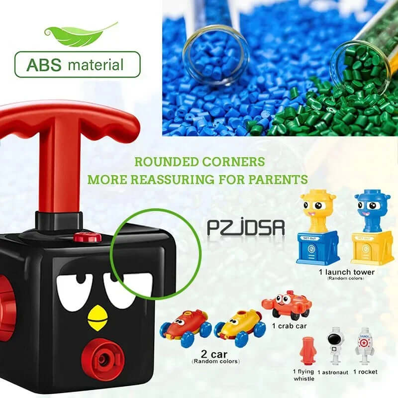 Voiture-fusée à ballon : jouet physique pour les enfants à partir de 3 ans