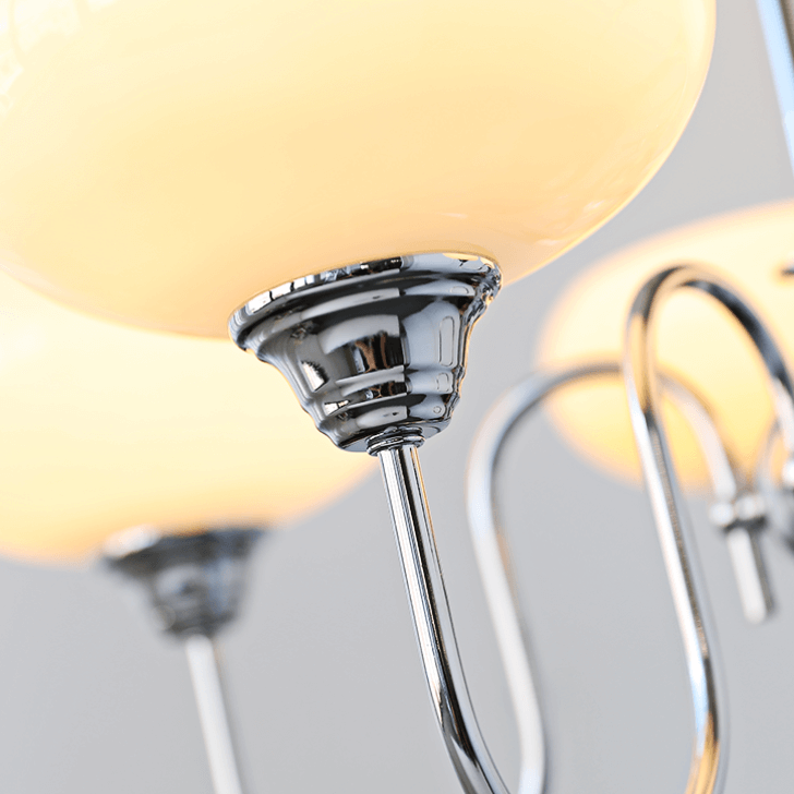 Lustre en verre kaki couleur crème