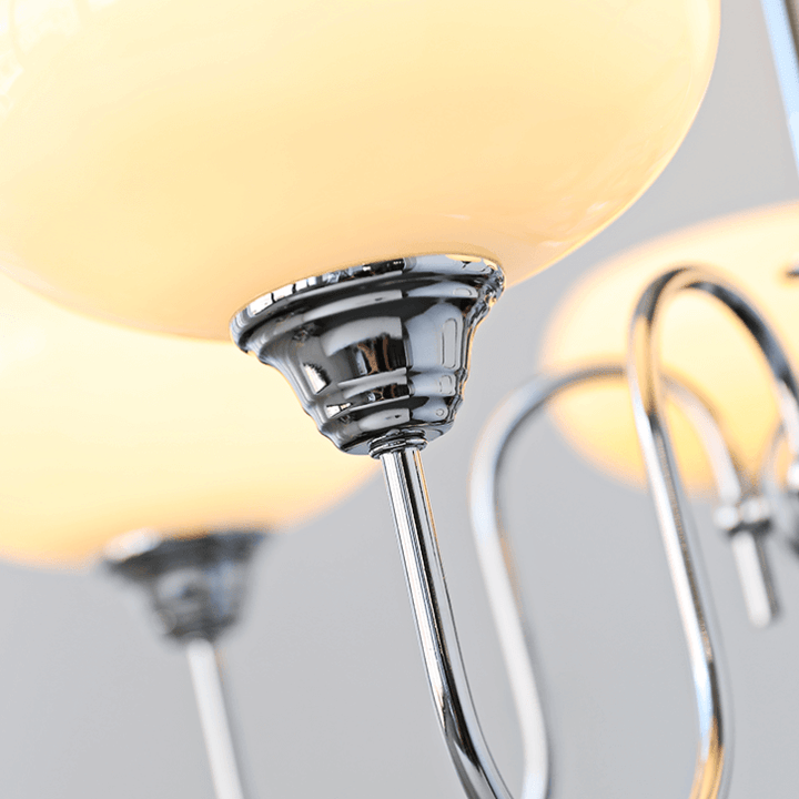 Lustre en verre kaki couleur crème