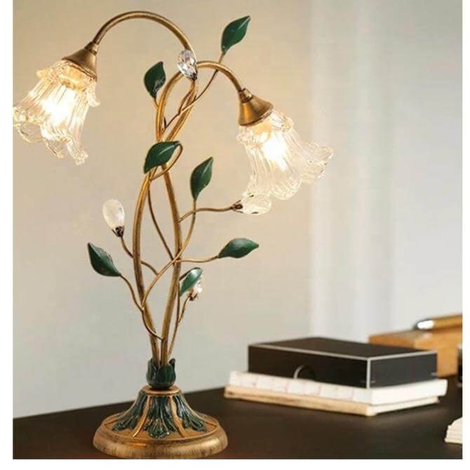 Lampe de table fleur style vintage 45x55cm