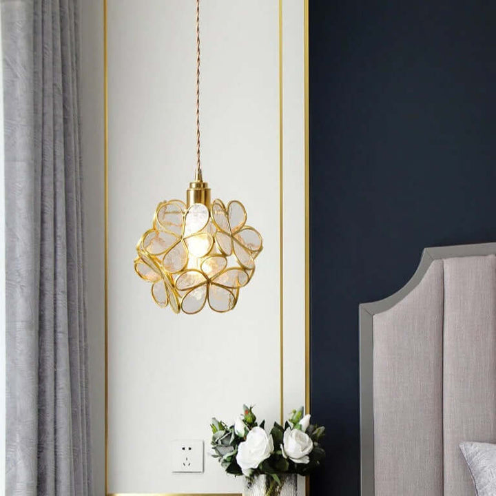 Suspension fleur en verre moderne nordique