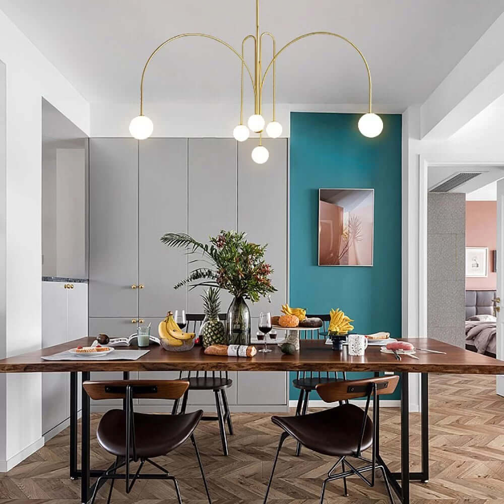 Suspension élégante en verre et métal