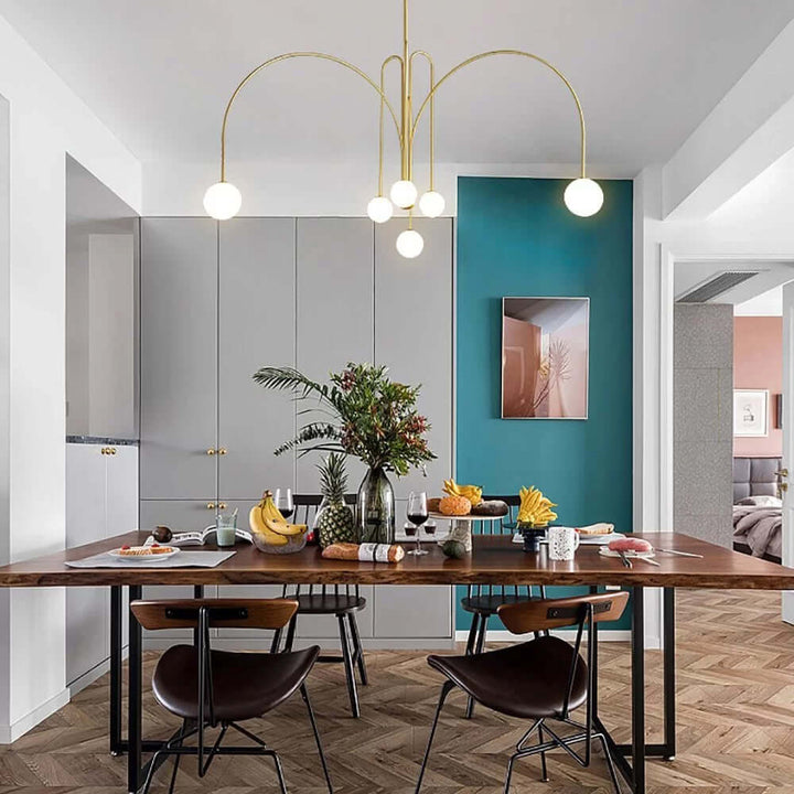 Suspension élégante en verre et métal