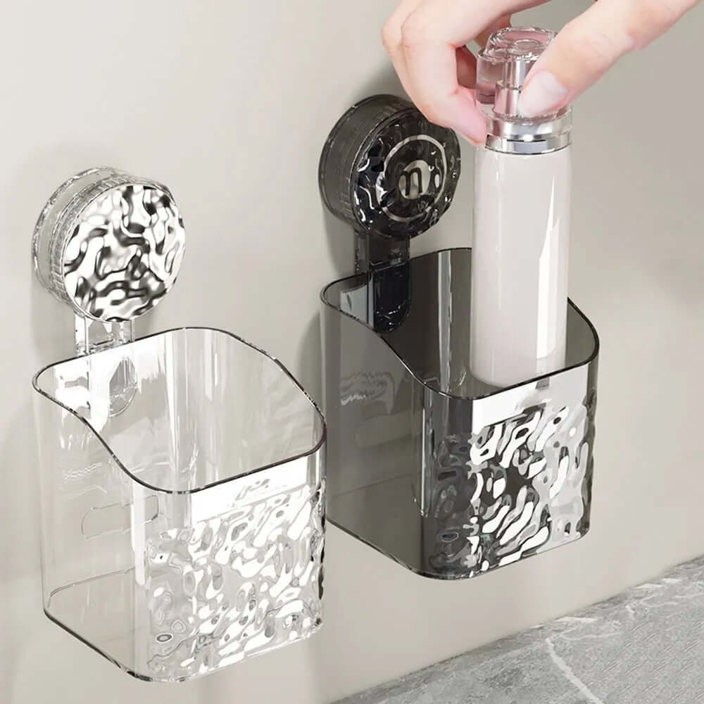 Étagère de salle de bain avec ventouses - gain de place