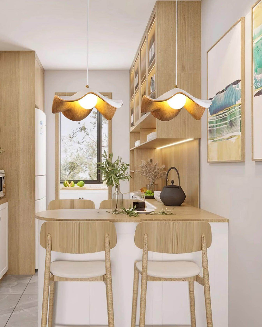 Lampe suspendue design en forme de fleur de lotus