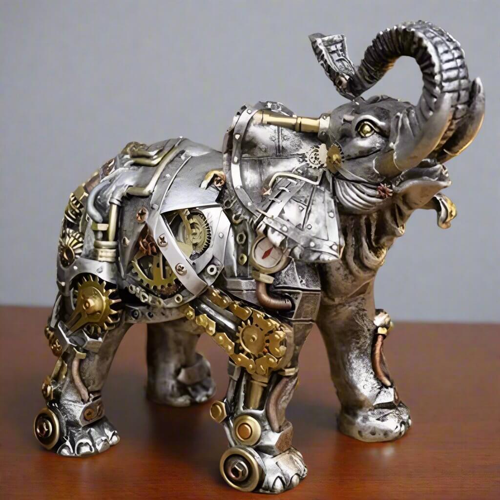 Sculptures animales mécaniques de style steampunk