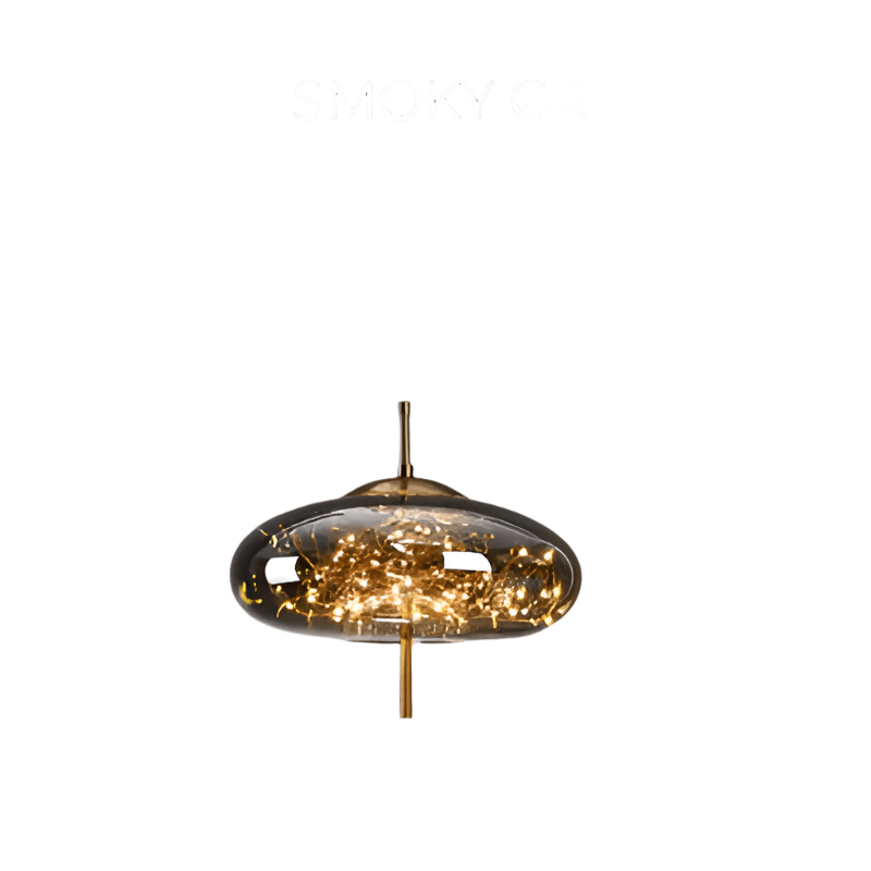 Élégante suspension en verre marron