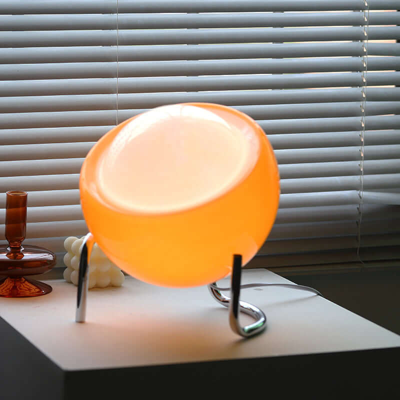 Lampe de table rétro en verre - éclairage d'ambiance