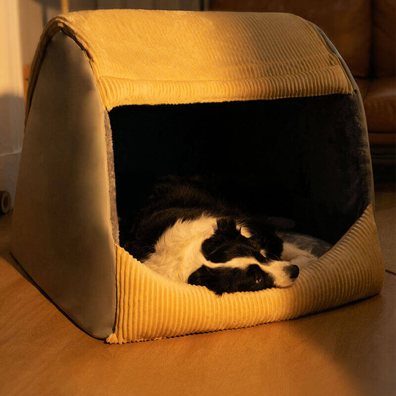 Kuscheliges Hundehöhlen-Zeltbett - Weich & Warm