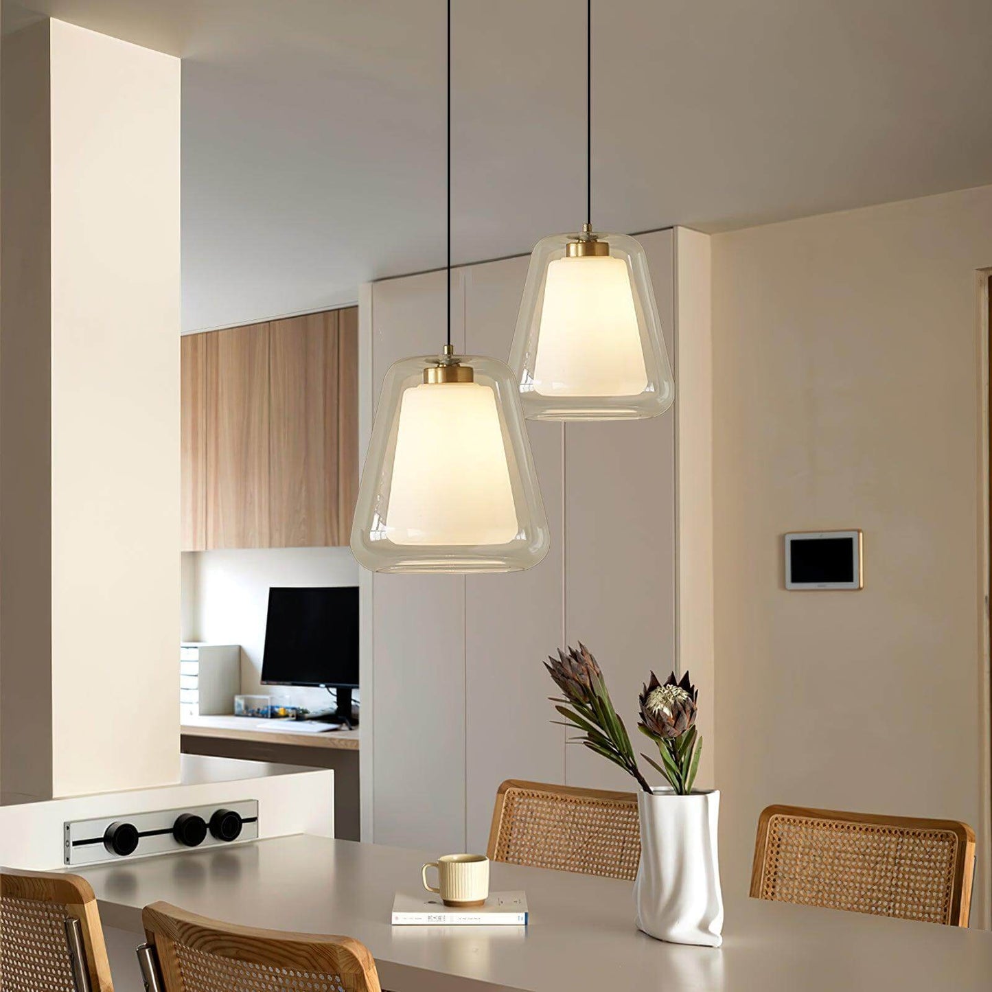 Moderne Glas-Pendelleuchte