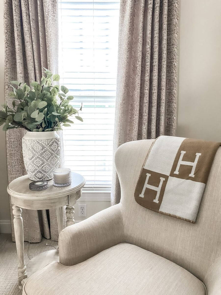 Kuschelige Woll-Kaschmir-Decke 140x170cm