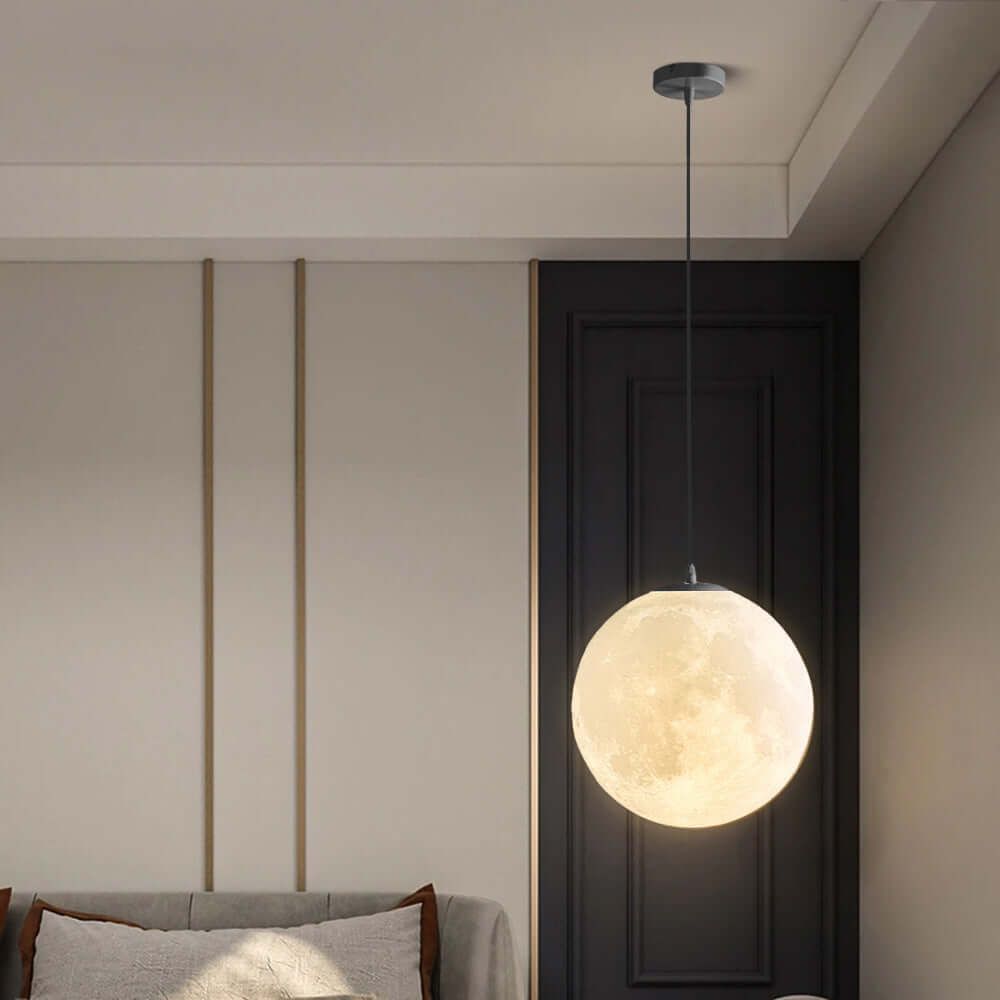 3D Mond Pendelleuchte - dimmbar