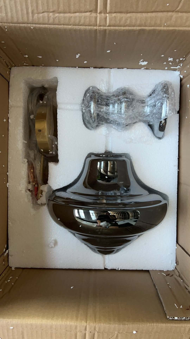 Suspension moderne en verre ciel étoilé gris