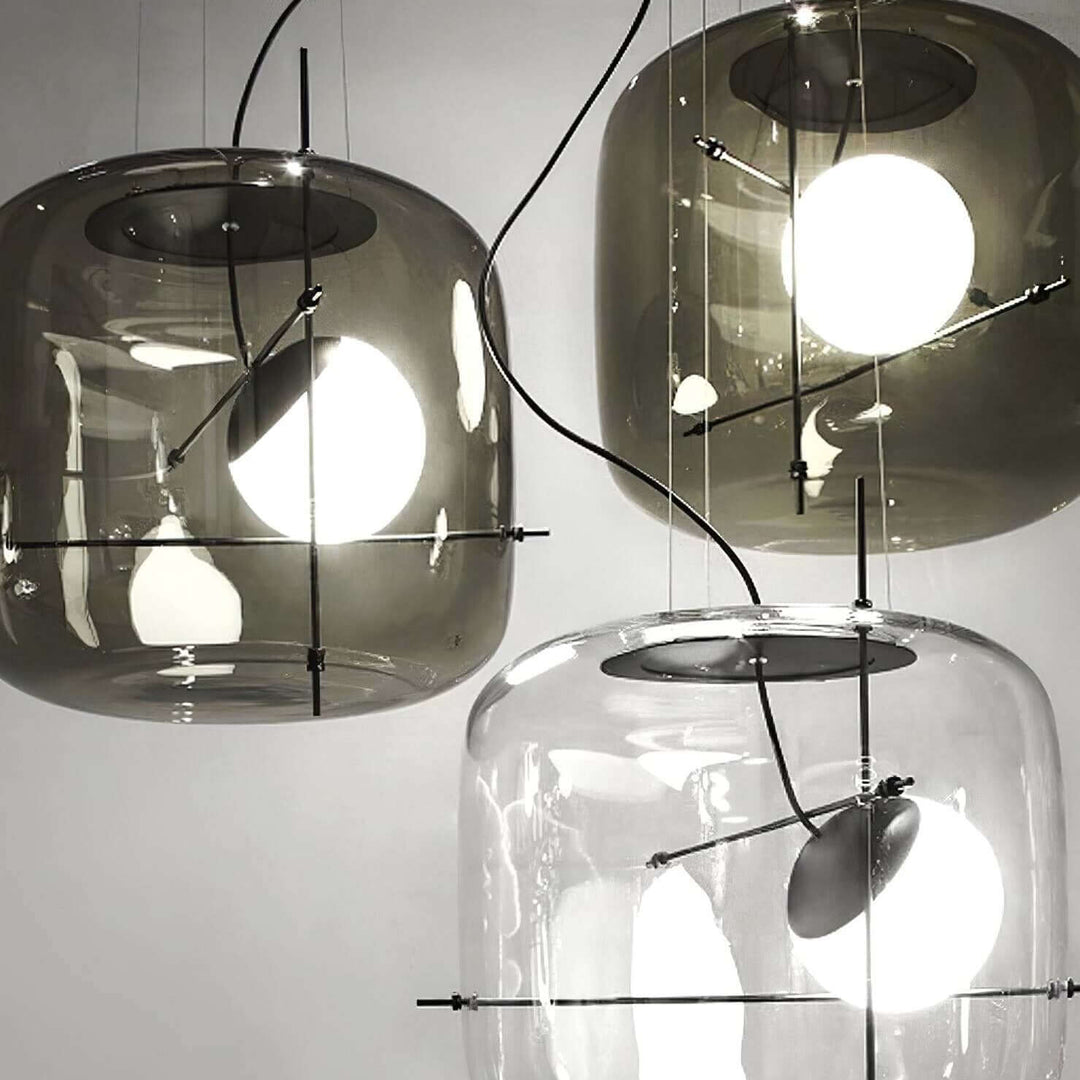 Suspension moderne en verre Ø 30cm