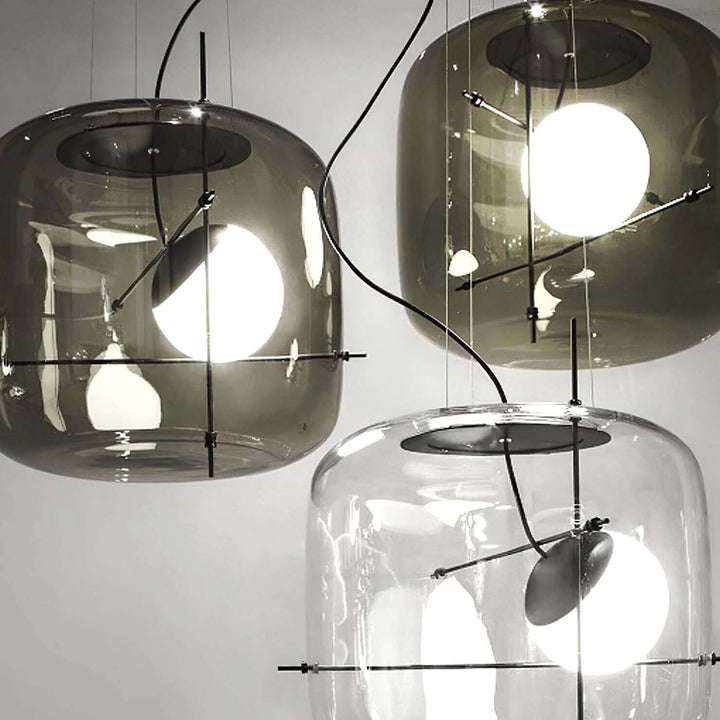 Suspension moderne en verre Ø 30cm