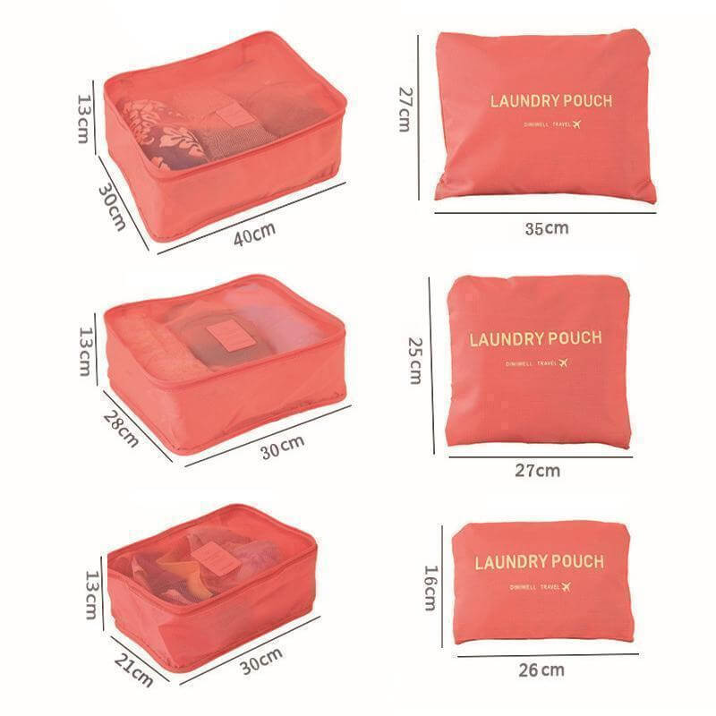 Ensemble de 6 cubes de rangement de voyage