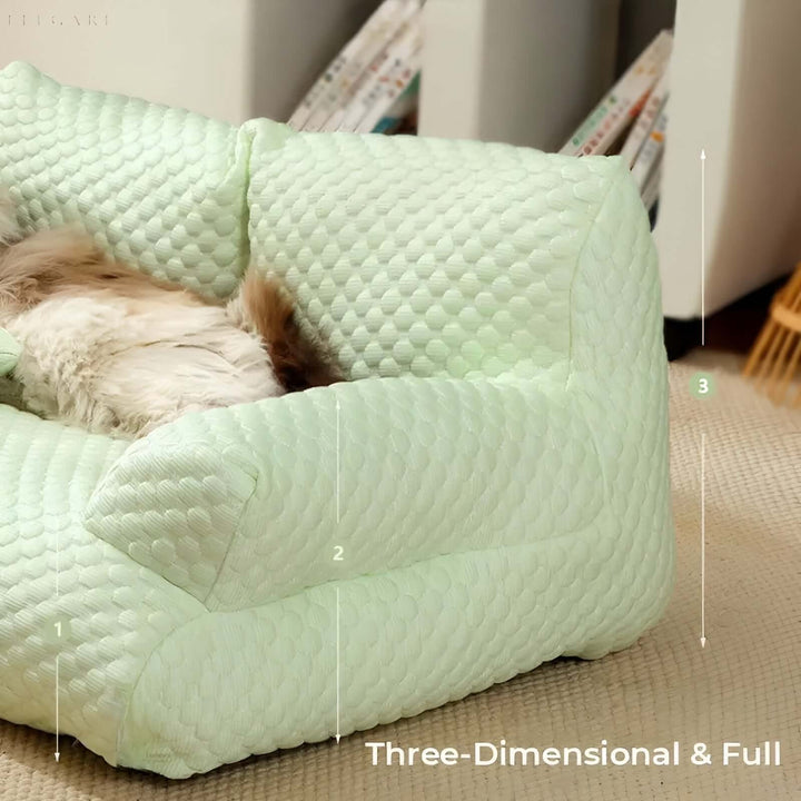 Panier lavable en peluche pour animaux de compagnie - Orthopédique et confortable