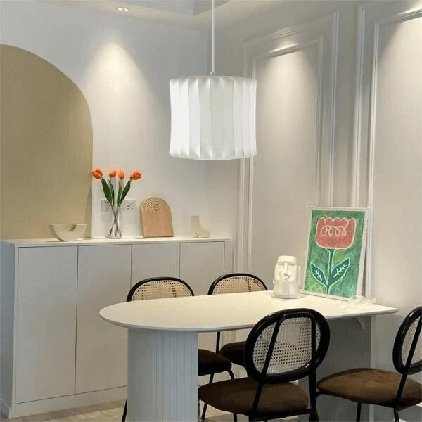 Lampe à suspension moderne design en demi-bois