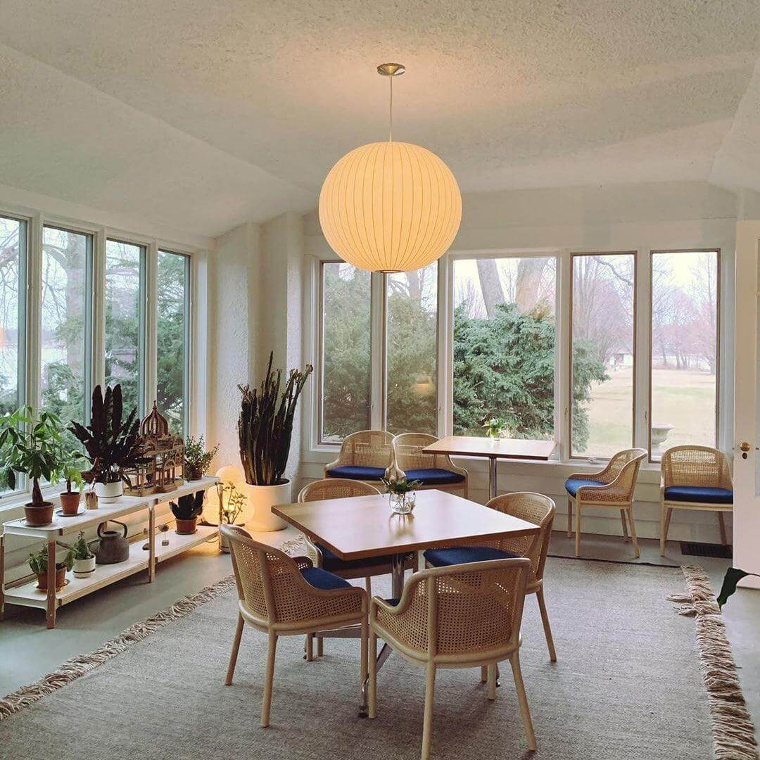 Lampe suspendue moderne blanche - soie et acier