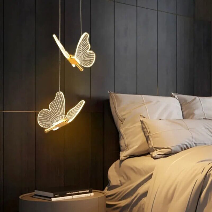 Lampe suspendue décorative en forme de papillon