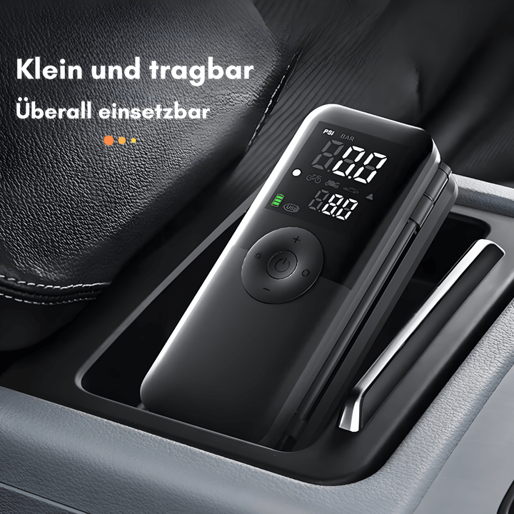 Tragbare Luftpumpe mit Digitalanzeige