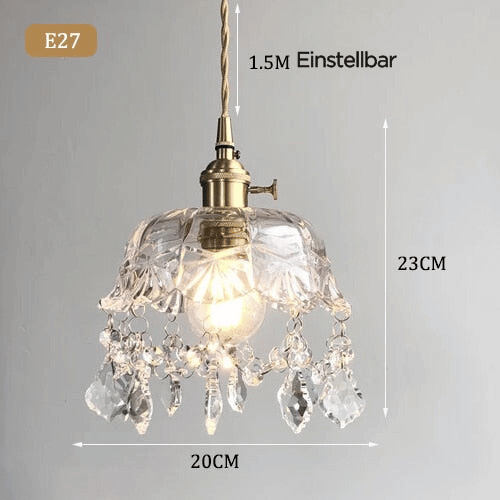 Lampe à suspension élégante en cristal