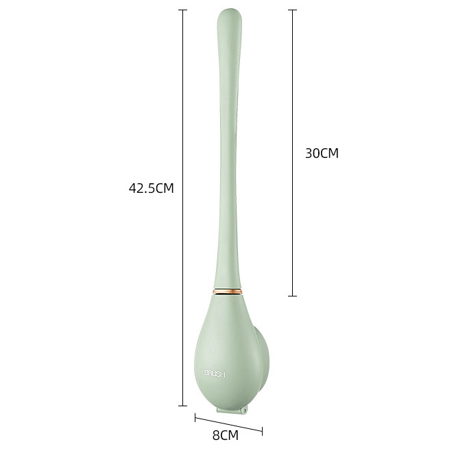Brosse de toilette en silicone avec support