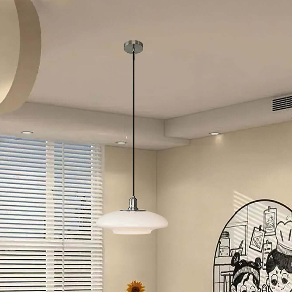 Moderne Weiße Glas Pendelleuchte