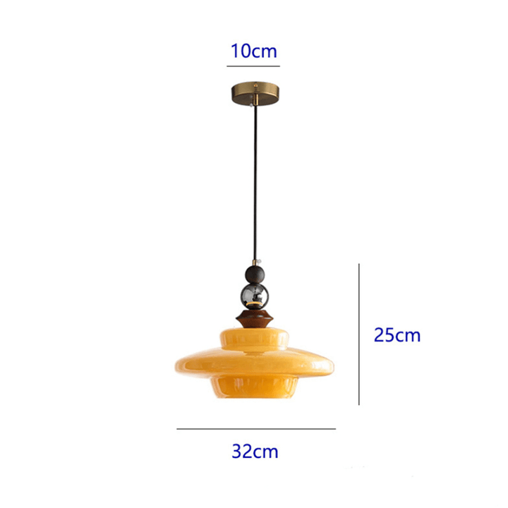 Élégante suspension en verre beige