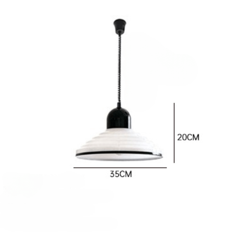 Suspension en verre couleur crème