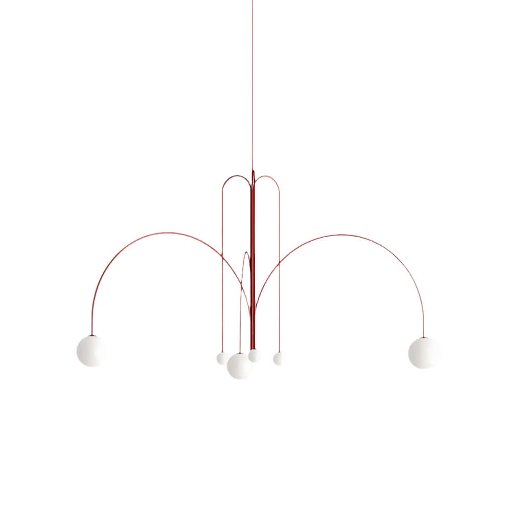 Suspension élégante en verre et métal