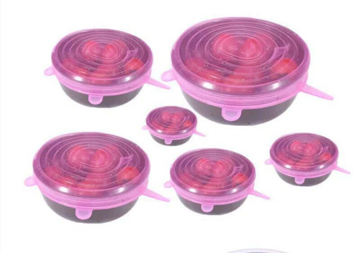 6er Set Flexible Silikon-Deckel - Nachhaltige Frischhaltung