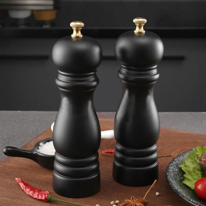 Elegantes Salz- und Pfeffermühlen-Set Holz