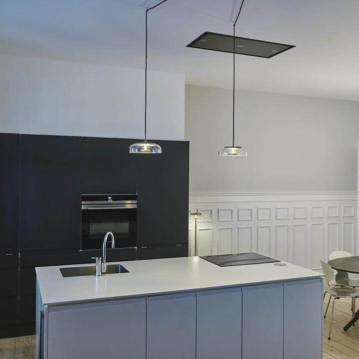 Moderne Pendelleuchte - Messing & Glas