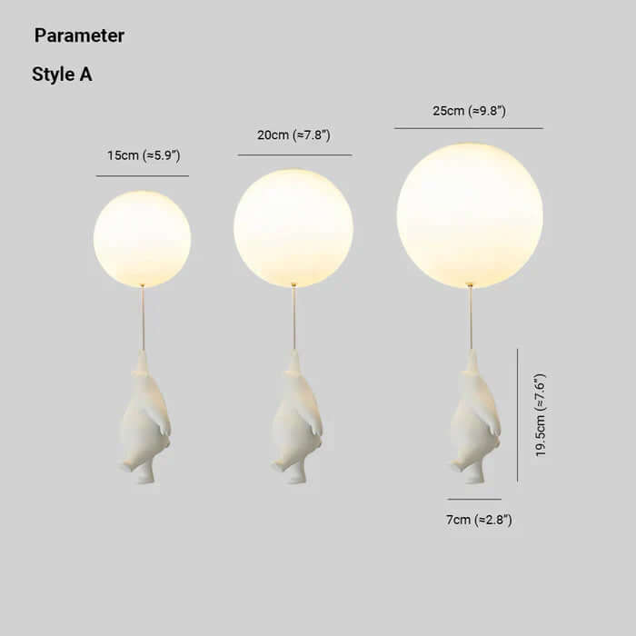 Kinderzimmer Deckenleuchte Bär & Ballon