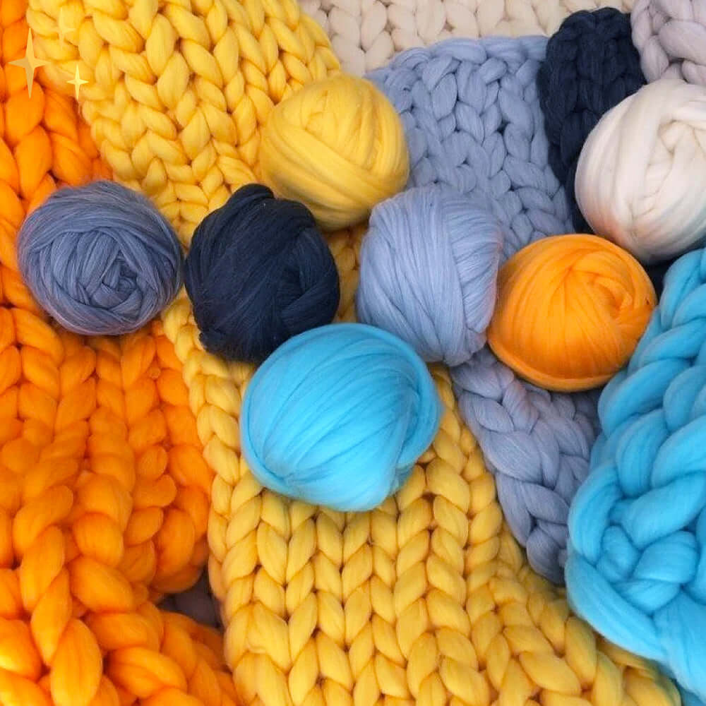 Chunky XL Garn 1000g - DIY Decke stricken
