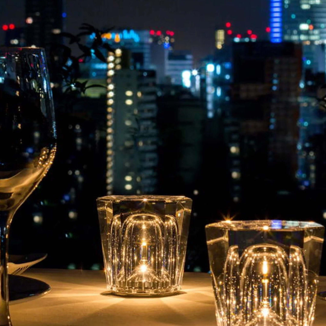 Lampe de table LED en cristal diamant