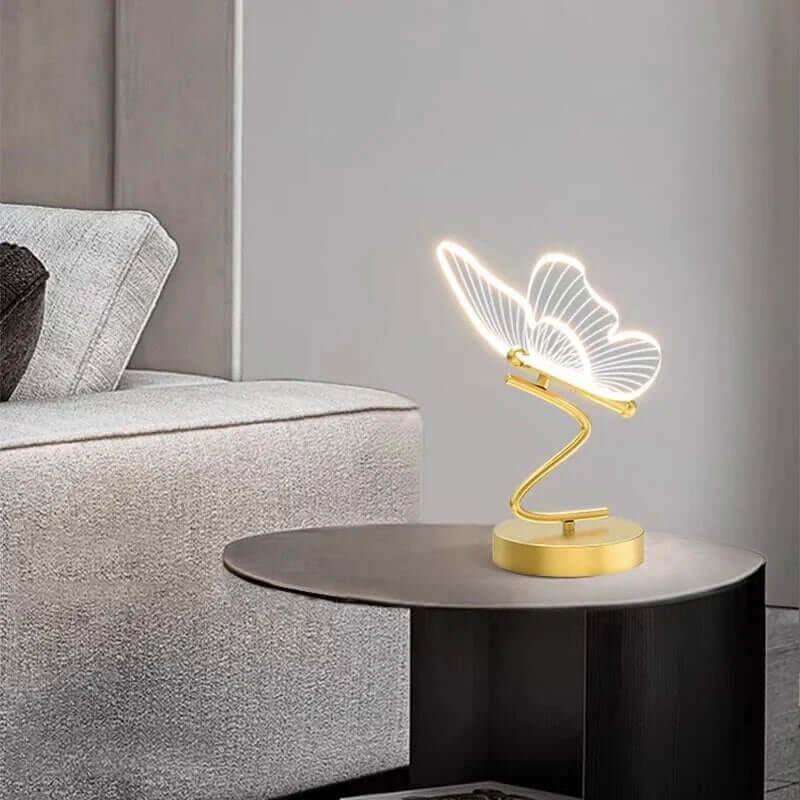 Lampe de table LED design moderne papillon