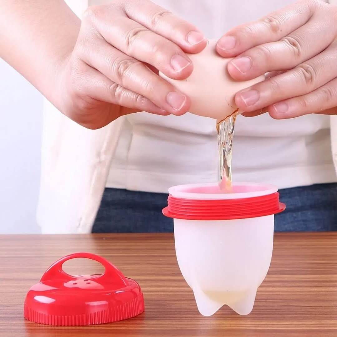 Silikon Eierkocher Set - 6er Set - BPA Frei